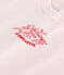 Kurzärmeliges Baby-T-Shirt aus einfarbiger Baumwolle rosa FLEUR