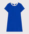 Kurzärmeliges Kinder-Kleid aus Baumwolle für Mädchen blau CALVIN