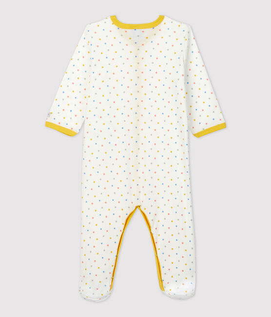 Baby-Strampler aus Bio-Baumwolle weiss MARSHMALLOW/weiss MULTICO