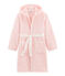 Morgenmantel aus Fleece für Kinder rosa MINOIS/weiss MARSHMALLOW