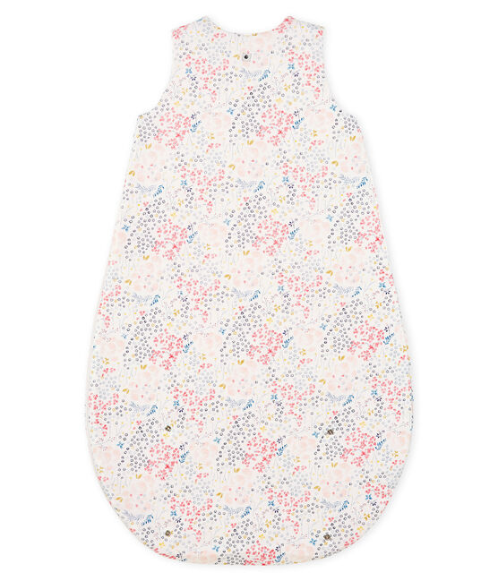 Wendeschlafsack aus Rippstrick für Mädchen weiss MARSHMALLOW/weiss MULTICO