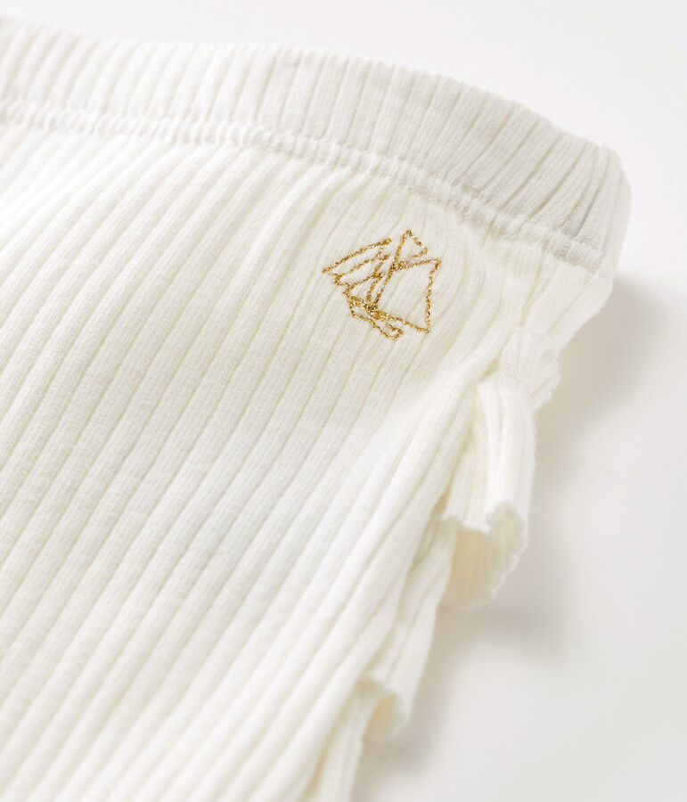 Baby-Legging mit Volants M&auml;dchen weiss