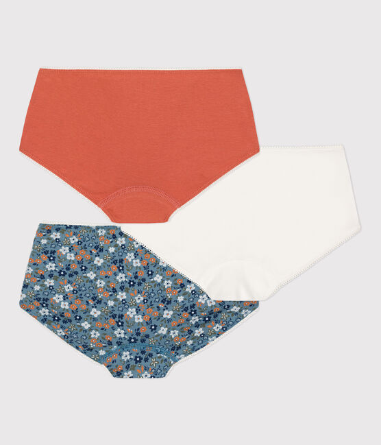 3er-Set Shortys aus Baumwolle mit Blumenmotiv für Mädchen variante 1