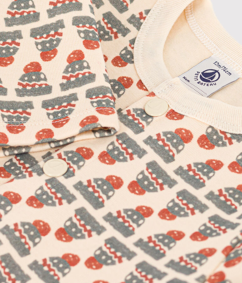 Baby-Cardigan aus bedrucktem dichtem Jersey naturfarben/vielfarbig