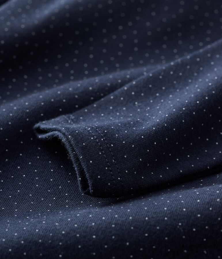 Baby-Body aus Baumwolle. blau/weiss