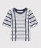 T-Shirt mit Kimono weiss MARSHMALLOW/blau SMOKING