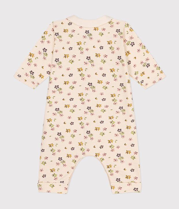 Langer Baby-Overall aus Molton naturfarben/vielfarbig