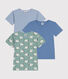 3er-Set kurzärmelige Kinder-T-Shirts aus Baumwolle mit Schafmotiv