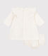 Baby-Festtagskleid aus besticktem Fein-Cord mit dazu passendem Bloomer