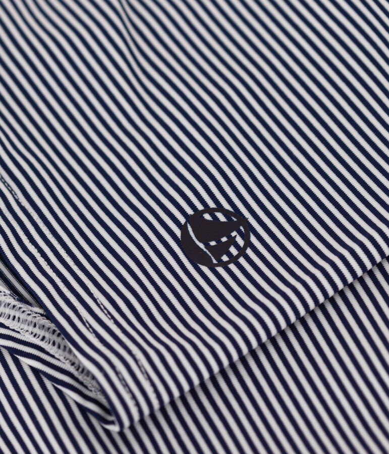 Gestreifter Badeanzug Kinder/Jungen blau/weiss