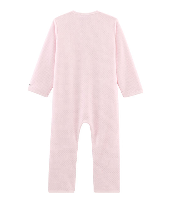 Fleece-Overall für Mädchen rosa VIENNE/grau MISTIGRI