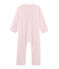 Fleece-Overall für Mädchen rosa VIENNE/grau MISTIGRI