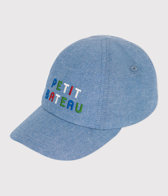 Baby-Cap Petit Bateau aus hellem Denim blau DENIM CLAIR