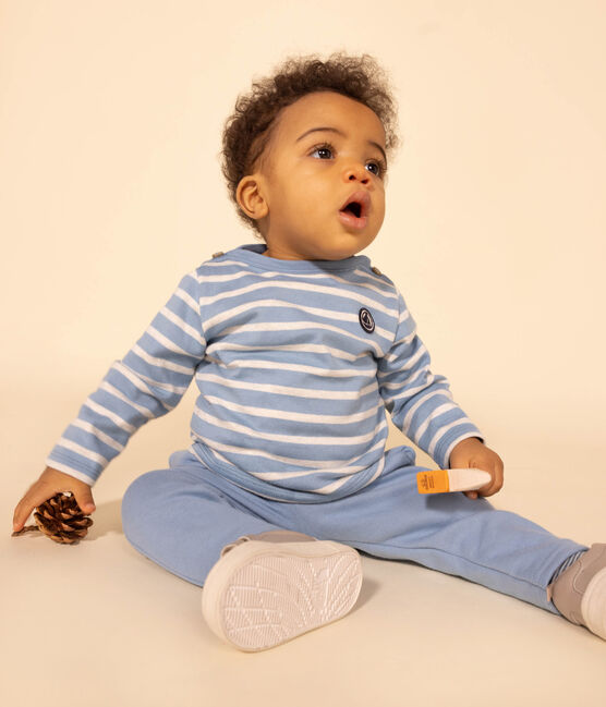 Baby-Streifenshirt aus dickem Jersey AZUL/ MONTELIMAR