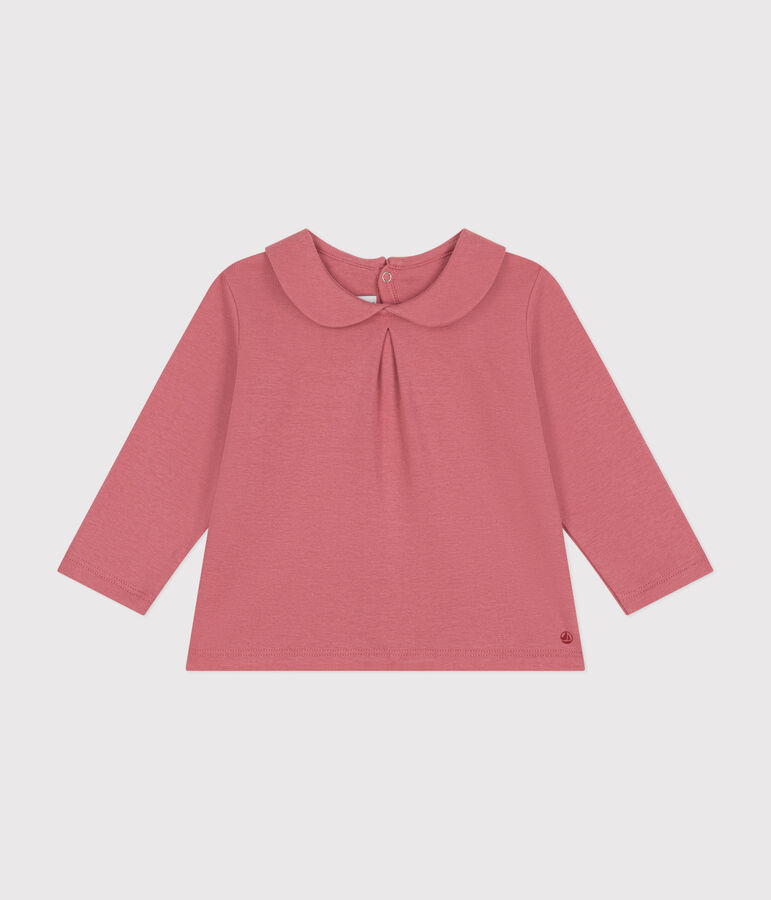 Baby-Bluse mit Kragen aus Baumwolle rosa ROSEWOOD