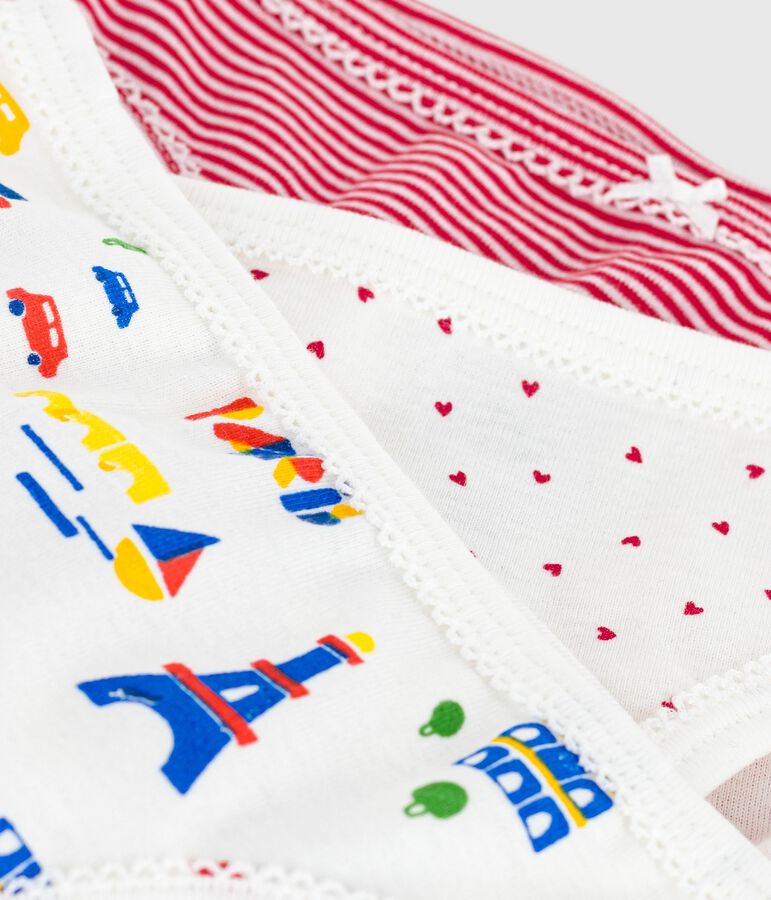 Set Kinder-Slips aus Baumwolle mit Paris-Motiv vielfarbig
