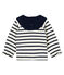 Neu interpretiertes Baby-Streifenshirt für Mädchen beige COQUILLE/blau SMOKING CN
