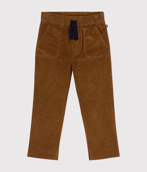 Kinder-Hose mit geradem Schnitt aus Fein-Cord f&uuml;r Jungen braun