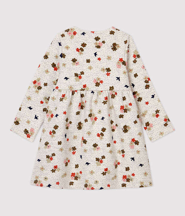 Gestepptes Baby-Kleid f&uuml;r M&auml;dchen beige/vielfarbig