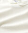 Kurzärmliges Kinder-T-Shirt aus Baumwolle für Mädchen weiss MARSHMALLOW