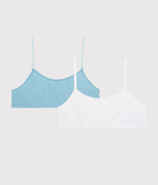 2er-Set Bustiers aus Bio-Baumwolle und Elastan mit Polka-Dot-Motiv für Mädchen variante 1
