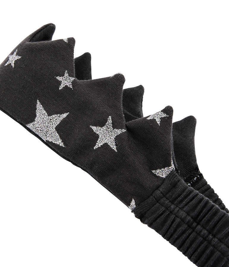 Baby-Kranz aus Rippstrick grau/grau