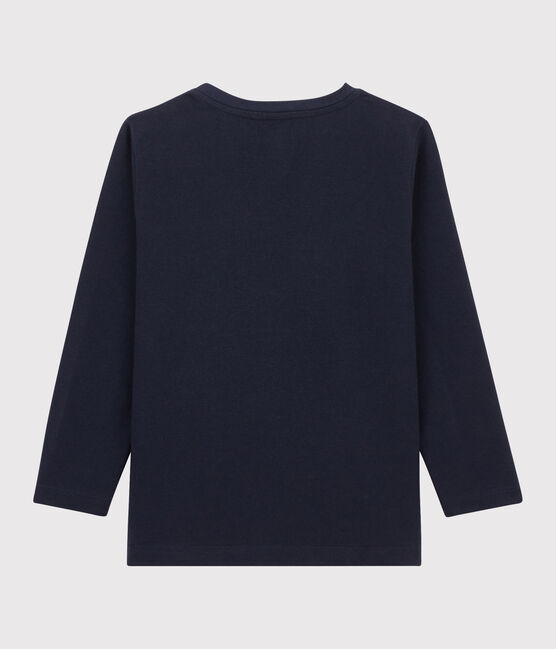 Kinder-T-Shirt mit Siebdruck für Jungen blau SMOKING