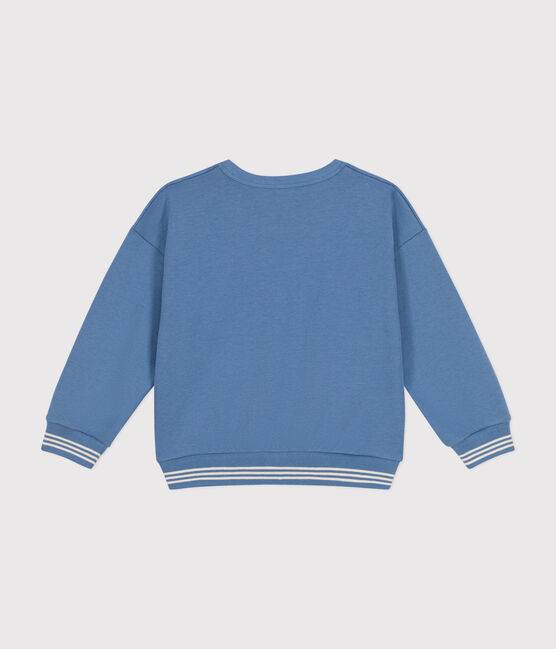 Kinder-Sweatshirt aus Molton für Mädchen und Jungen blau BEACH