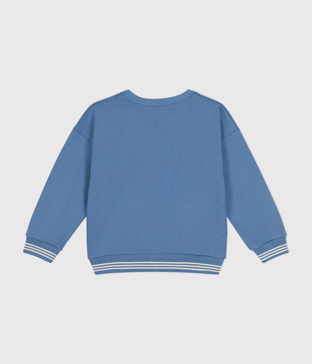 Kinder-Sweatshirt aus Molton f&uuml;r M&auml;dchen und Jungen blau