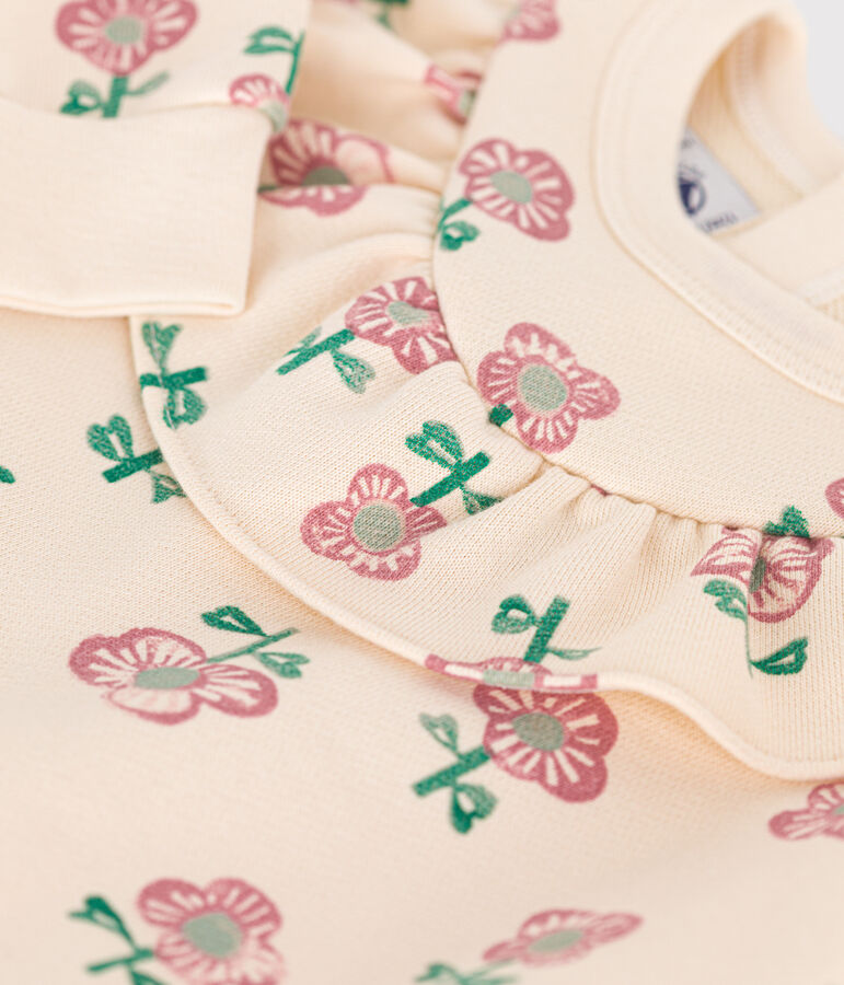 Baby-Sweatshirt aus Molton naturfarben/vielfarbig