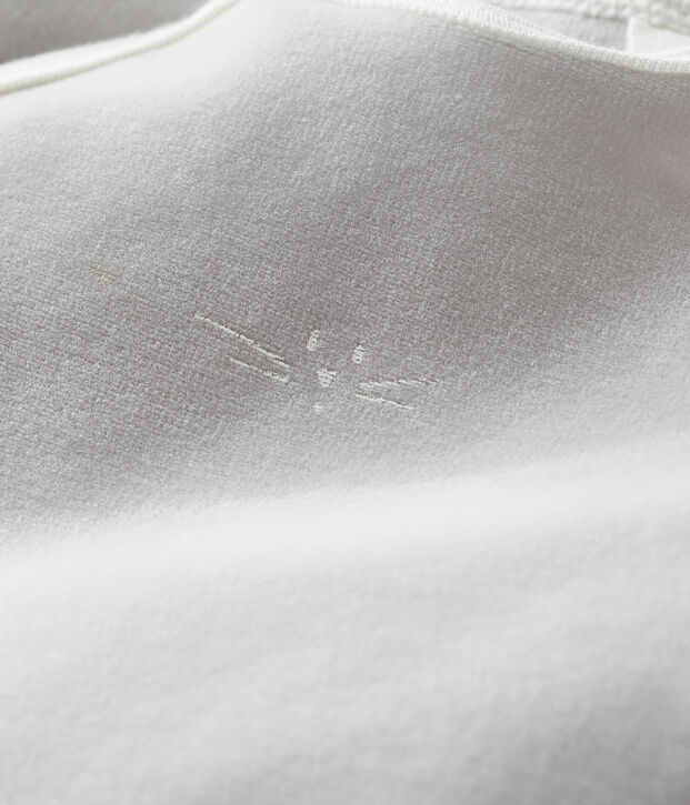 Baby-Strampler aus Velours f&uuml;r M&auml;dchen grau/blau