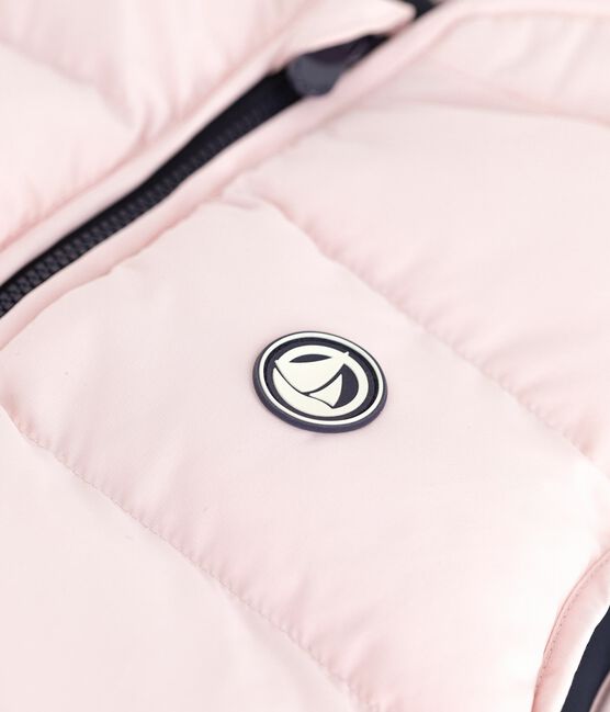 Ärmellose Kinder-Winterjacke zum Wenden in zwei Farben rosa JOLI/ SMOKING