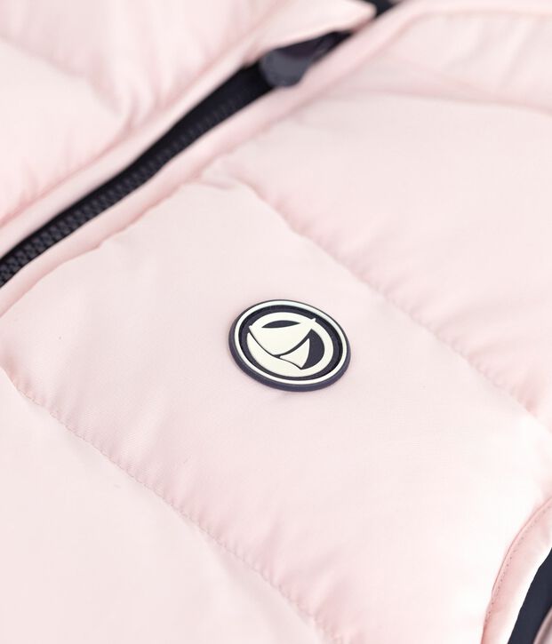 &Auml;rmellose Kinder-Winterjacke zum Wenden in zwei Farben rosa/blau