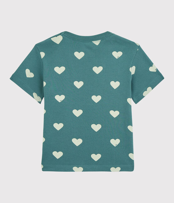 Kurzärmeliges T-Shirt aus Baumwolle für Jungen grün BRUT/weiss AVALANCHE
