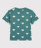 Kurzärmeliges T-Shirt aus Baumwolle für Jungen grün BRUT/weiss AVALANCHE