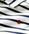 Kurzärmeliges Baby-Poloshirt aus gestreiftem Jersey weiss MARSHMALLOW/blau SMOKING
