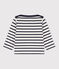 Baby-Matrosenshirt weiss MARSHMALLOW/blau SMOKING