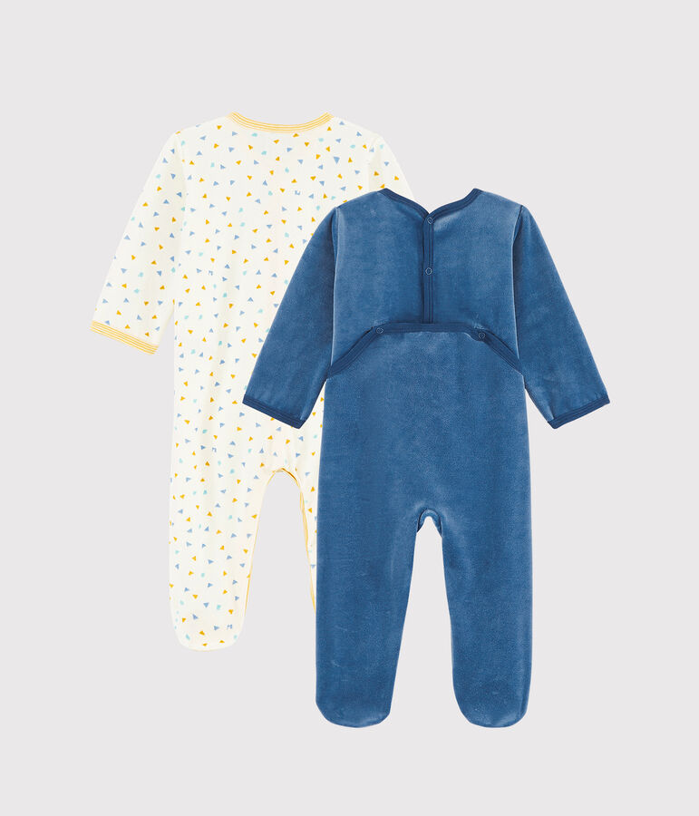 2er-Set Baby-Strampler aus Samt vielfarbig