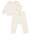 2-teiliges Baby-Set aus Baumwolle, Merinowolle und Polyester weiss MARSHMALLOW