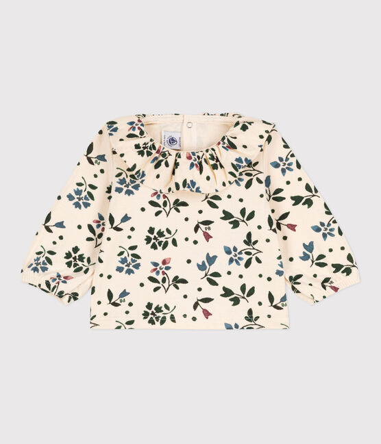 Langärmelige Babybluse aus Musselin-Stoff weiss AVALANCHE/ MULTICO
