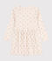 Langärmeliges Kleid mit Printmotiv für Mädchen beige AVALANCHE/ ARGENT