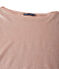 Damen-Langarmshirt aus beschichtetem Leinen rosa ROSE/grau ARGENT