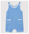 Kurze Baby-Latzhose in Blau aus Bio-Baumwoll-Bouclé-Frottee blau EDNA