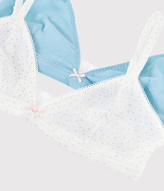 2er-Set BHs aus Bio-Baumwolle und Elastan mit Polka-Dot-Motiv für Mädchen variante 1
