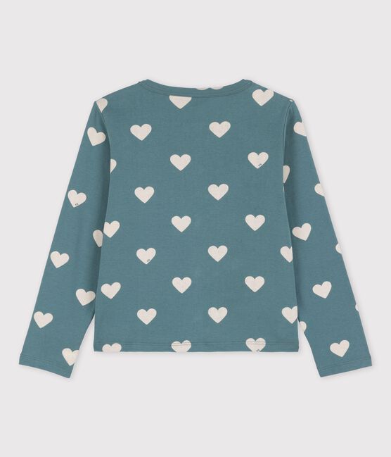 Gemusterter Cardigan aus Baumwolle für Mädchen grün BRUT/weiss AVALANCHE