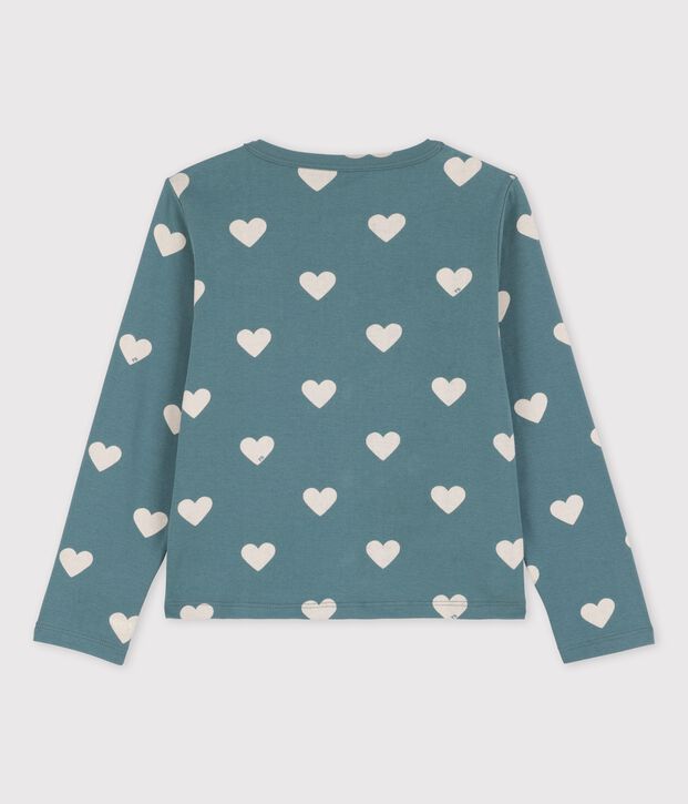 Gemusterter Cardigan aus Baumwolle f&uuml;r M&auml;dchen gr&uuml;n/naturfarben