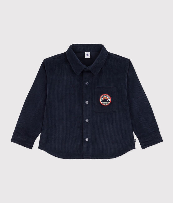 Kinder-Overshirt aus Cord für Jungen blau SMOKING