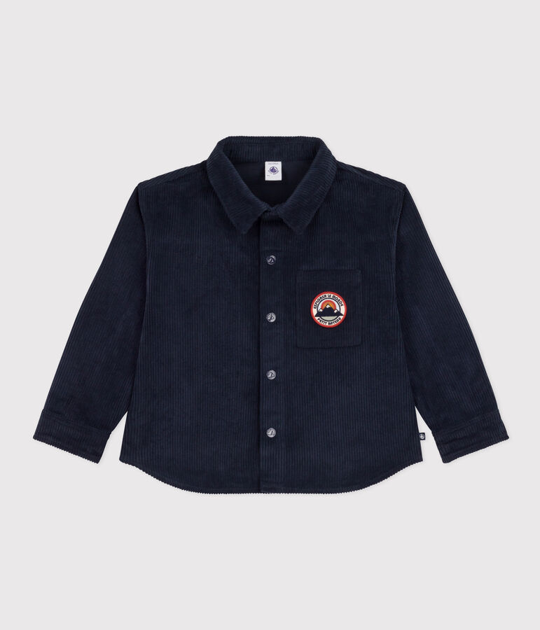 Kinder-Overshirt aus Cord f&uuml;r Jungen blau