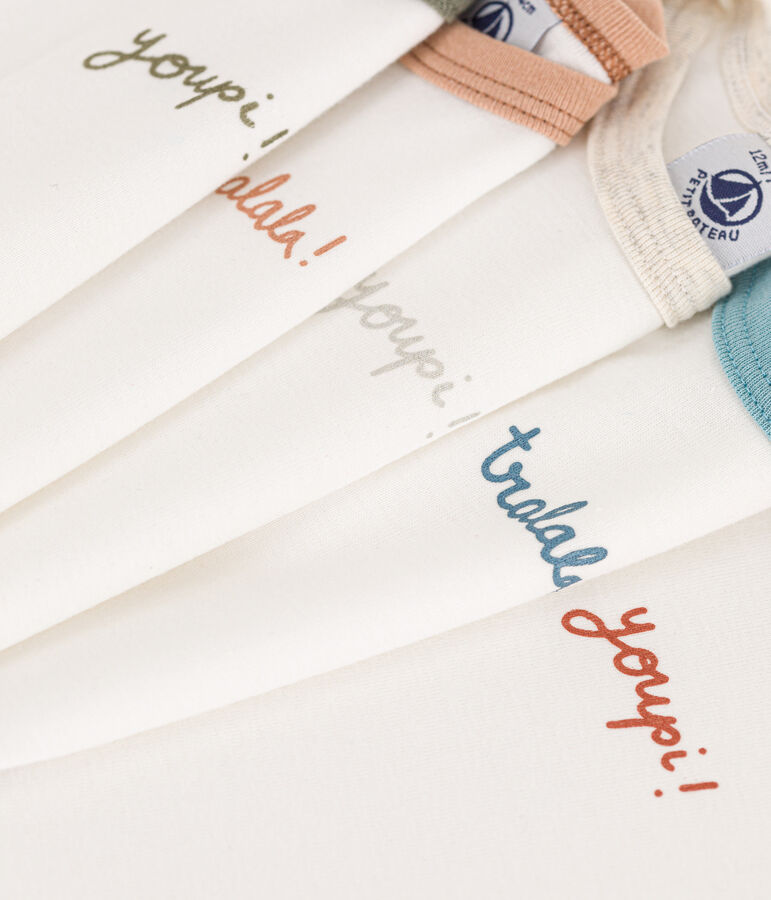 5er-Set kurz&auml;rmelige Youpi-Bodys aus Baumwolle vielfarbig