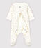 Baby-Bodyjama mit Kirschen-Motiv, aus Doppeljersey aus Bio-Baumwolle weiss MARSHMALLOW/weiss MULTICO